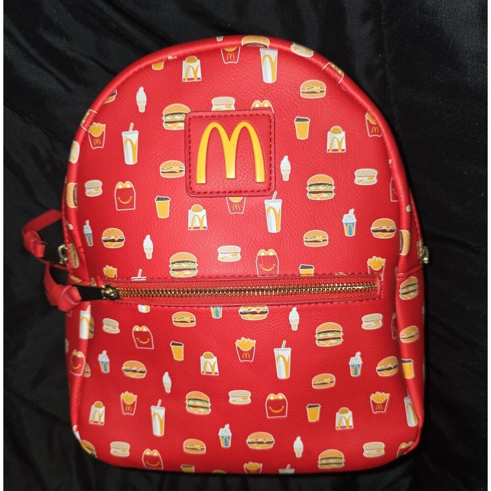 Like new! McDonald's brand fries burger mini backpack bookbag bag purse tote!